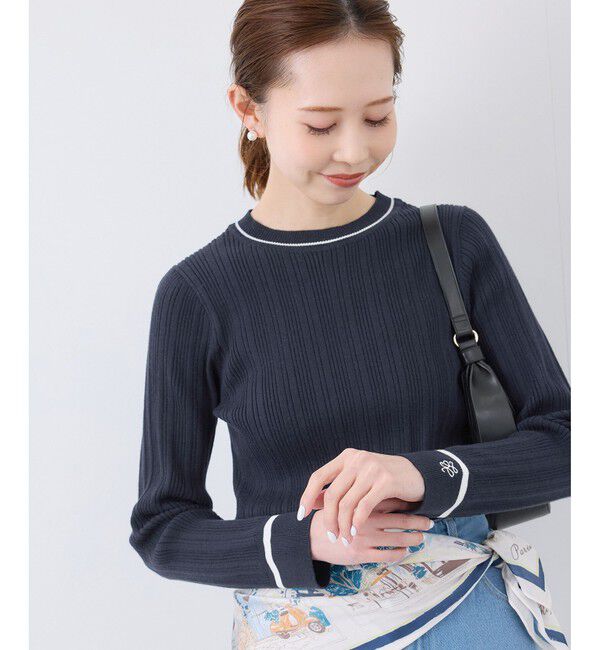 Rope&rsquo;Picnic「シルク混ワンポイントニットプルオーバー」|ニット・セーター|コンメイン