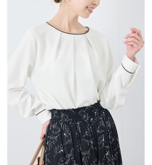 Rope&rsquo;Picnic「【WEB限定カラー】多機能ランダムタックブラウス/セレモニー・通勤対応」|シャツ・ブラウス|