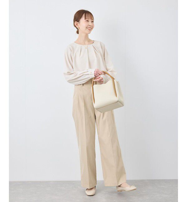 Rope&rsquo;Picnic「【WEB限定カラー】多機能ランダムタックブラウス/セレモニー・通勤対応」|シャツ・ブラウス|