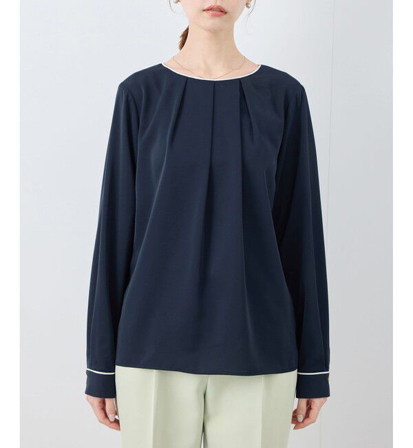 Rope&rsquo;Picnic「【WEB限定カラー】多機能ランダムタックブラウス/セレモニー・通勤対応」|シャツ・ブラウス|