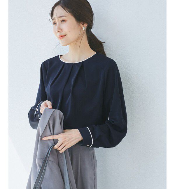 Rope&rsquo;Picnic「【WEB限定カラー】多機能ランダムタックブラウス/セレモニー・通勤対応」|シャツ・ブラウス|