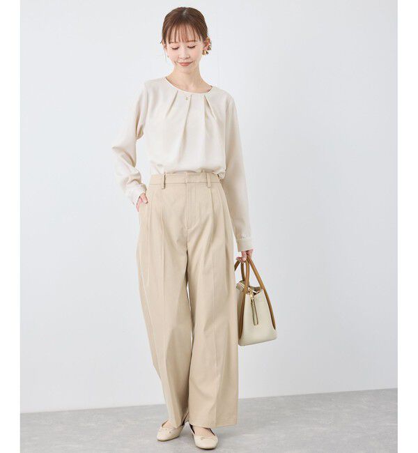 Rope&rsquo;Picnic「【WEB限定カラー】多機能ランダムタックブラウス/セレモニー・通勤対応」|シャツ・ブラウス|