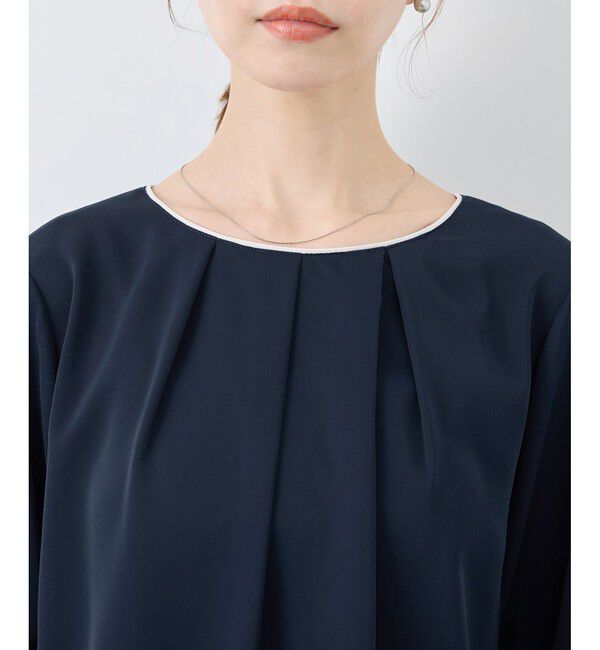 Rope&rsquo;Picnic「【WEB限定カラー】多機能ランダムタックブラウス/セレモニー・通勤対応」|シャツ・ブラウス|