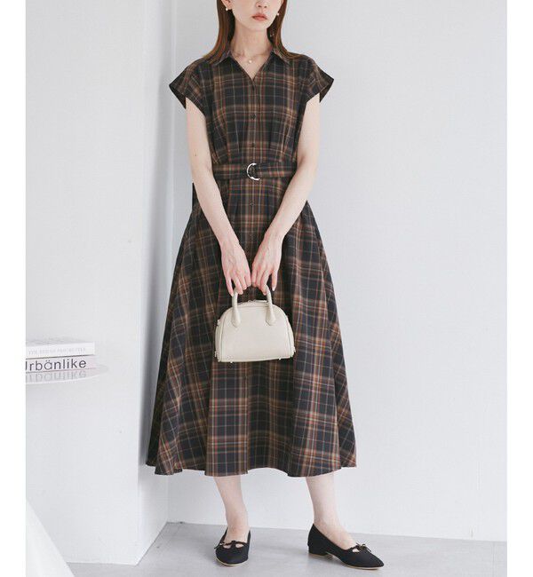 Rope&rsquo;Picnic「ウエストタックチェックアソートワンピース」|ワンピース|ネイビー系(41)