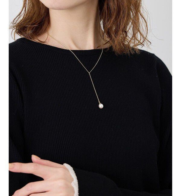 ROPE PICNIC PASSAGE「淡水パールトップショートY字ネックレス」|ネックレス|