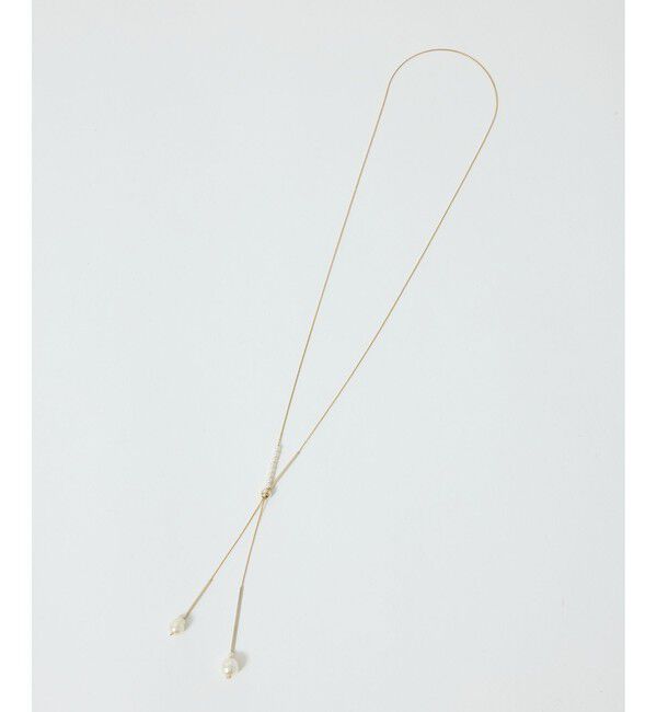 ROPE PICNIC PASSAGE「パールトップラリエットネックレス」|ネックレス|