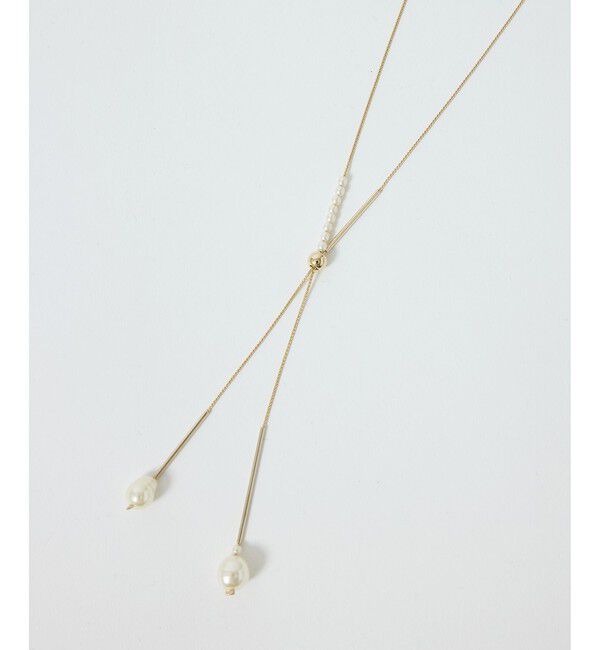 ROPE PICNIC PASSAGE「パールトップラリエットネックレス」|ネックレス|