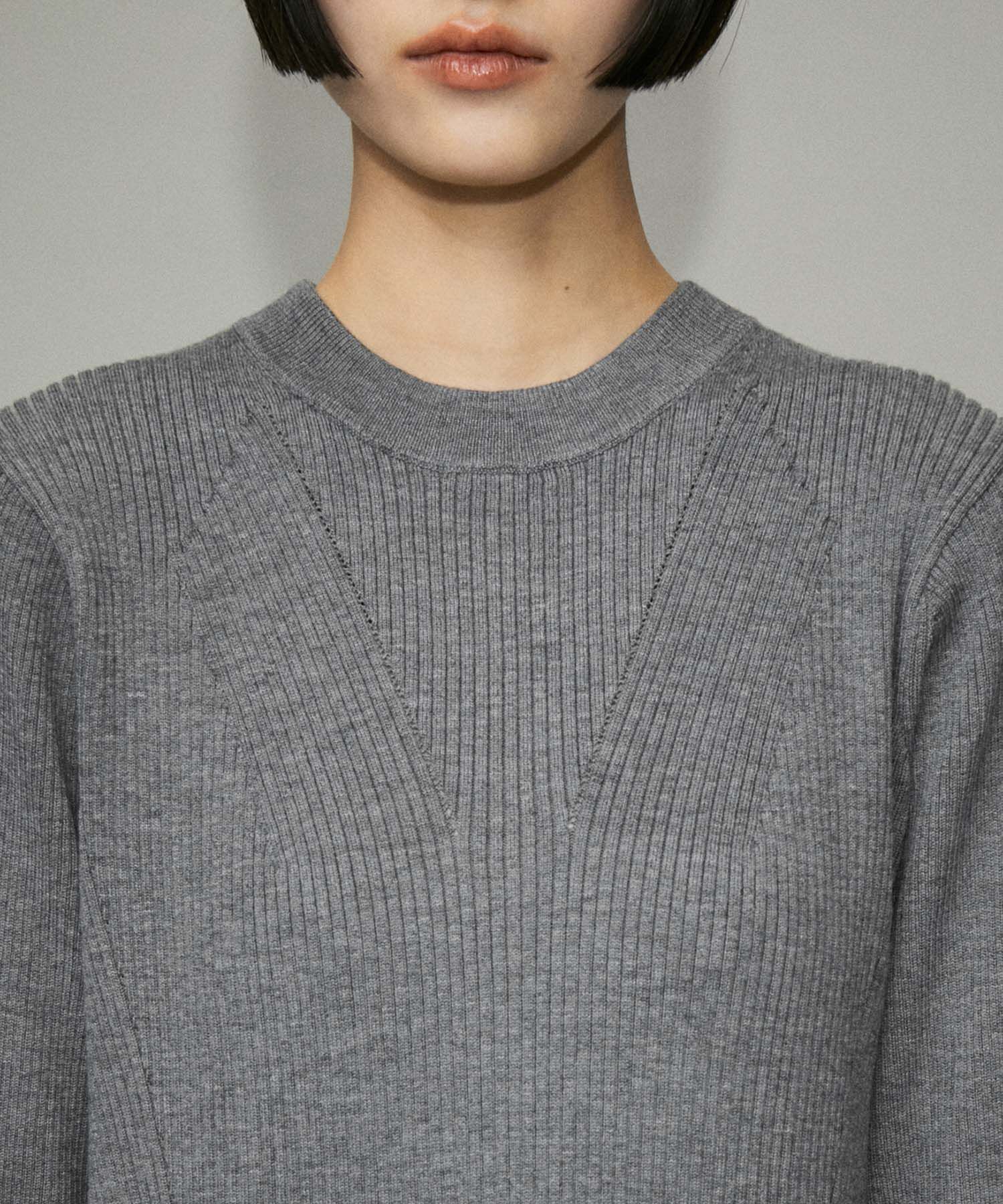 ADAM ET ROPE'「フレアカフスニットワンピース」|ワンピース|