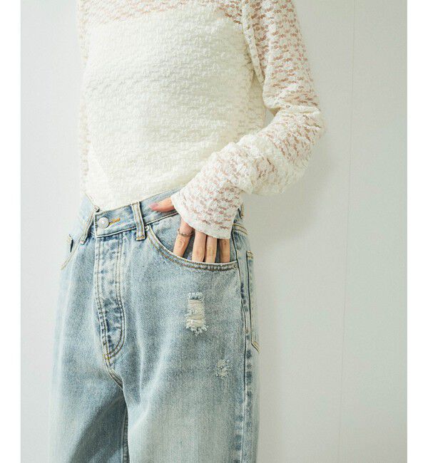 ADAM ET ROPE'「【WEB限定】ワイドストレートデニムパンツ」|デニム|