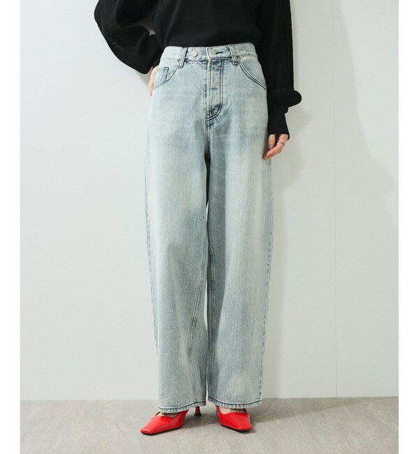 ADAM ET ROPE'「【WEB限定】ワイドストレートデニムパンツ」|デニム|
