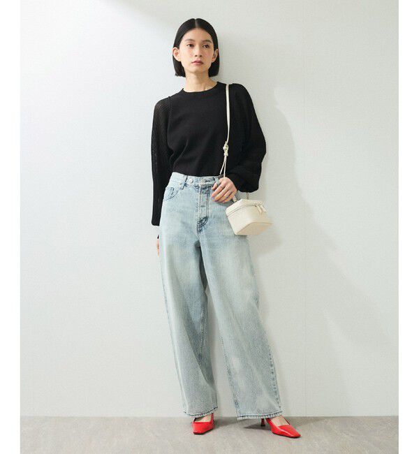 ADAM ET ROPE'「【WEB限定】ワイドストレートデニムパンツ」|デニム|