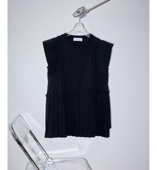 ADAM ET ROPE'「【サステナブル】プリーツコンビプルオーバー」|Tシャツ・カットソー|