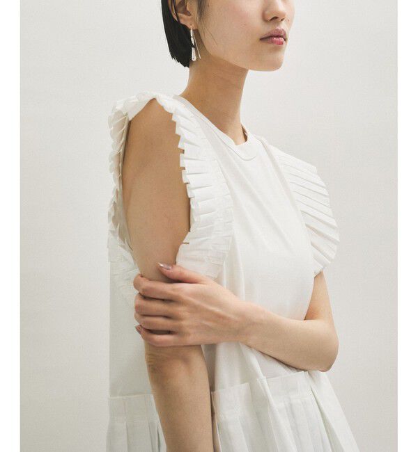 ADAM ET ROPE'「【サステナブル】プリーツコンビプルオーバー」|Tシャツ・カットソー|