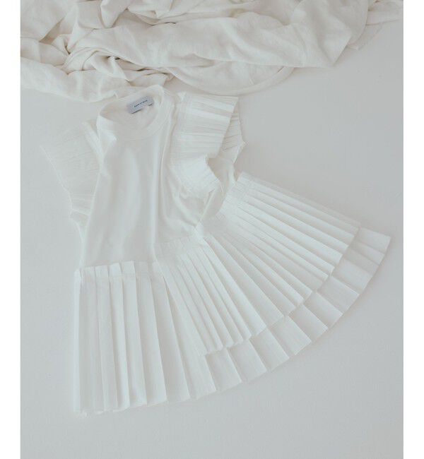 ADAM ET ROPE'「【サステナブル】プリーツコンビプルオーバー」|Tシャツ・カットソー|