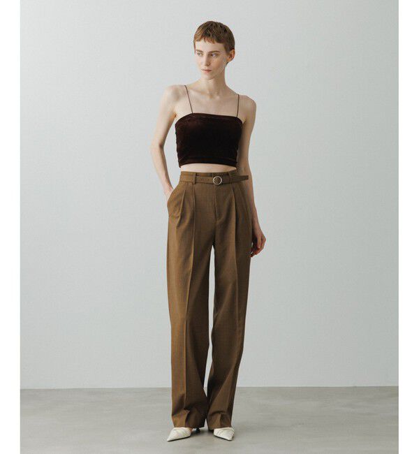 ADAM ET ROPE'「【EMOELLE】ベルテッドスラックス」|スラックス|