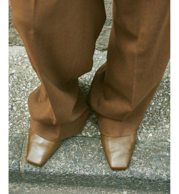 ADAM ET ROPE'「【EMOELLE】ベルテッドスラックス」|スラックス|