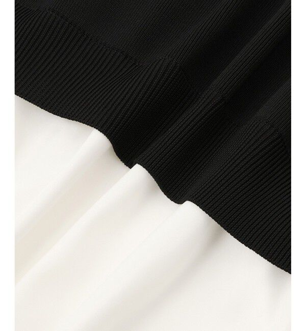 ADAM ET ROPE'「【サステナブル】フレアヘムシャツコンビカーディガン」|カーディガン|