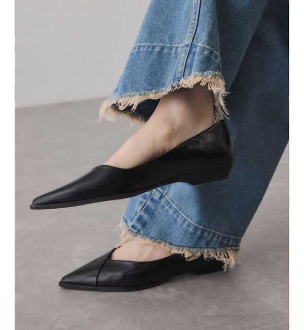 ADAM ET ROPE'「ポインテッドトゥフラットパンプス」|パンプス|