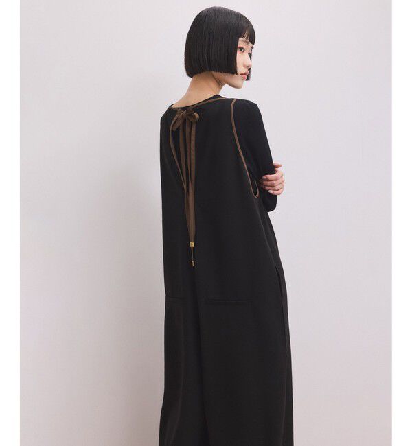 ADAM ET ROPE'「【WEB限定】バイカラーオールインワン」|オールインワン|ブラック系(03)