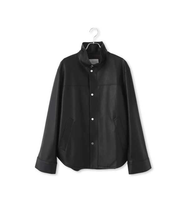 ADAM ET ROPE'「シンセティックレザースタンドネックブルゾン」|ブルゾン・スタジャン|