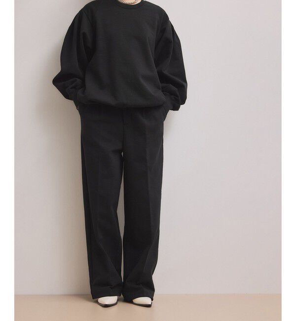 ADAM ET ROPE'「【WEB限定】スウェットワイドスラックス」|スラックス|