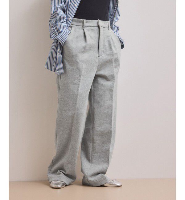 ADAM ET ROPE'「【WEB限定】スウェットワイドスラックス」|スラックス|