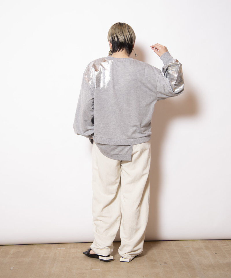  「箔プリントミニ裏毛プルオーバー」|Tシャツ・カットソー|