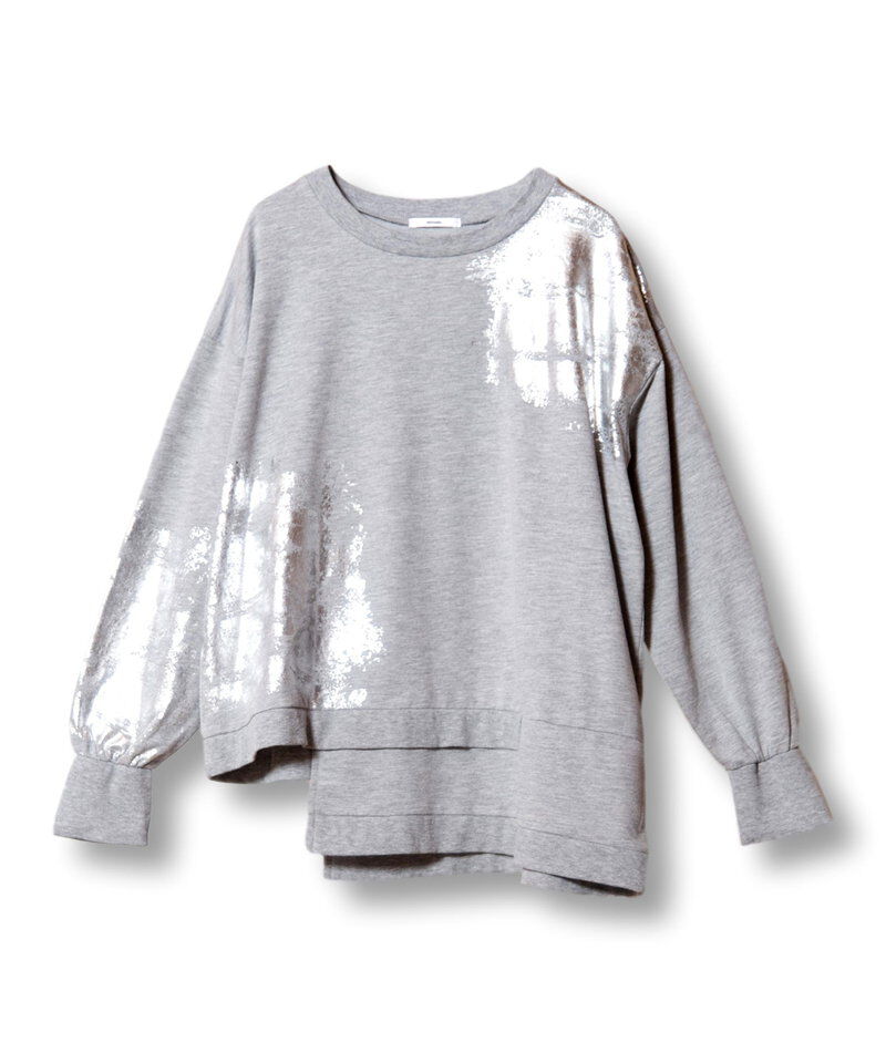 「箔プリントミニ裏毛プルオーバー」|Tシャツ・カットソー|