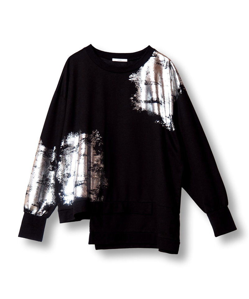  「箔プリントミニ裏毛プルオーバー」|Tシャツ・カットソー|