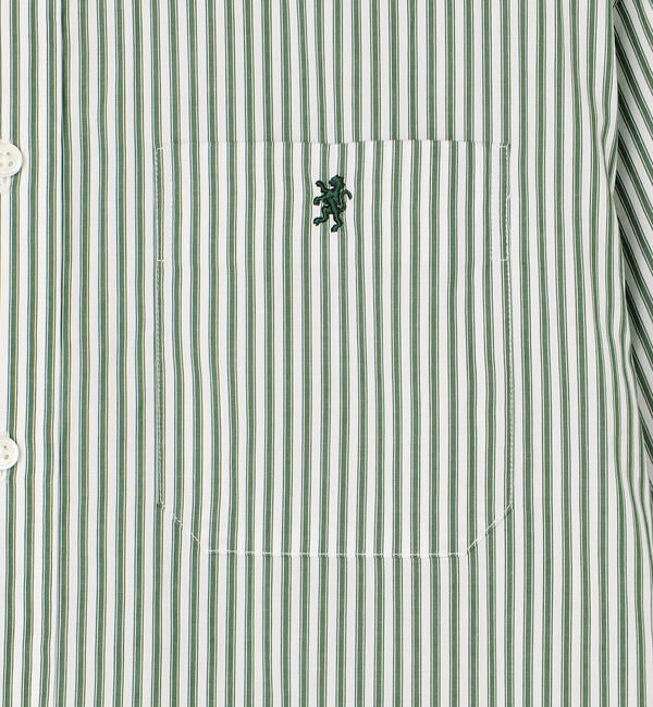 GYMPHLEX「Gymphlex | コットン バンドカラーシャツワンピース STRIPE WOMEN」|ワンピース|