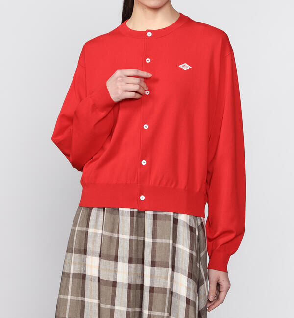 DANTON「DANTON | ジャージーニット クルーネック長袖カーディガン WOMEN」|ニット・セーター|
