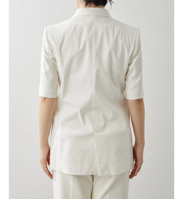  「リネンストレッチハーフスリーブジャケット」|その他|