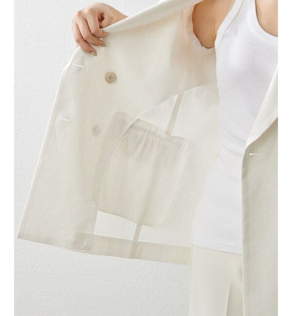  「リネンストレッチハーフスリーブジャケット」|その他|