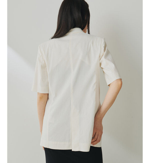  「リネンストレッチハーフスリーブジャケット」|その他|