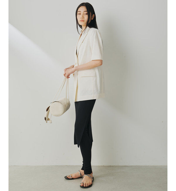  「リネンストレッチハーフスリーブジャケット」|その他|