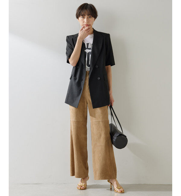  「リネンストレッチハーフスリーブジャケット」|その他|