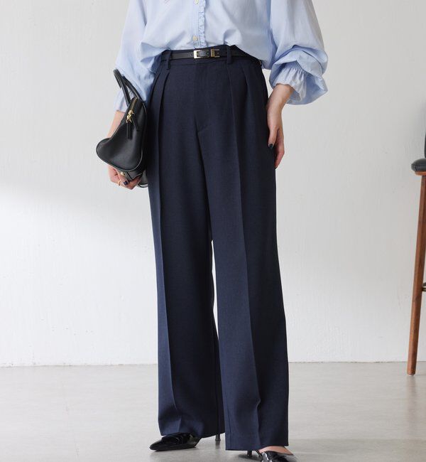  「ウールライクタックパンツ」|チノ|