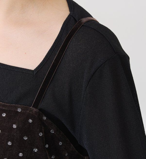  「	グリッタードットベロアキャミセットアップ」|ワンピース|