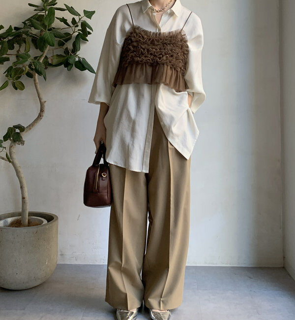  「【新色追加】チュールビスチェ」|シャツ・ブラウス|