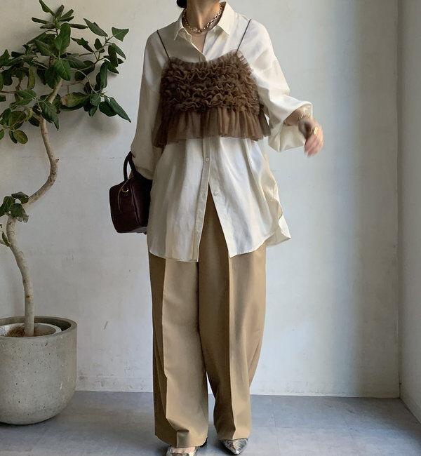  「【新色追加】チュールビスチェ」|シャツ・ブラウス|