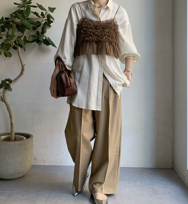  「【新色追加】チュールビスチェ」|シャツ・ブラウス|