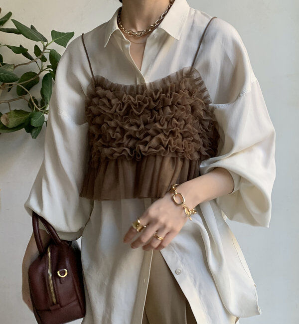  「【新色追加】チュールビスチェ」|シャツ・ブラウス|