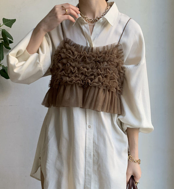  「【新色追加】チュールビスチェ」|シャツ・ブラウス|