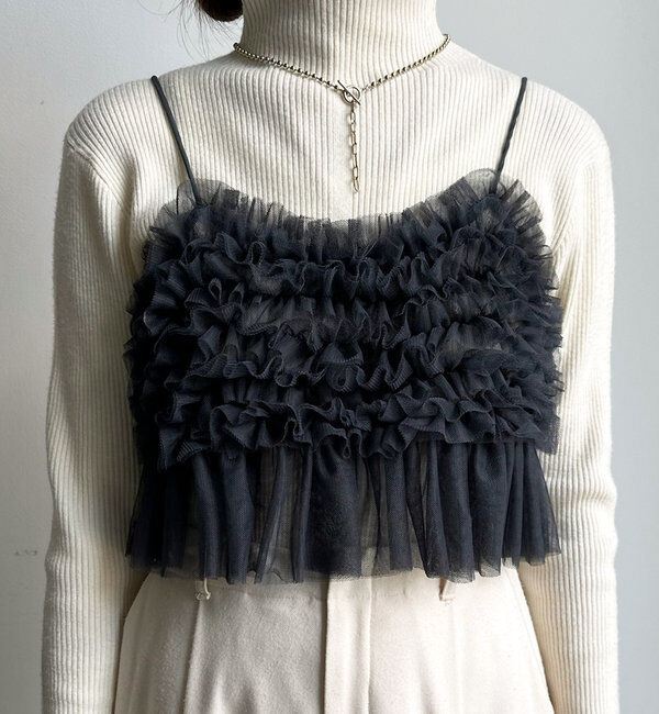  「【新色追加】チュールビスチェ」|シャツ・ブラウス|