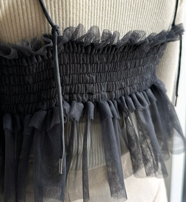  「【新色追加】チュールビスチェ」|シャツ・ブラウス|