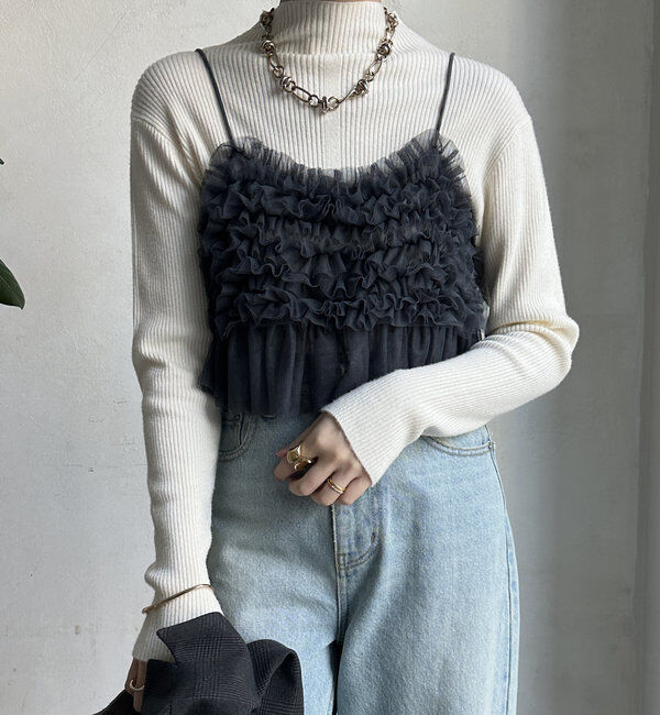  「【新色追加】チュールビスチェ」|シャツ・ブラウス|