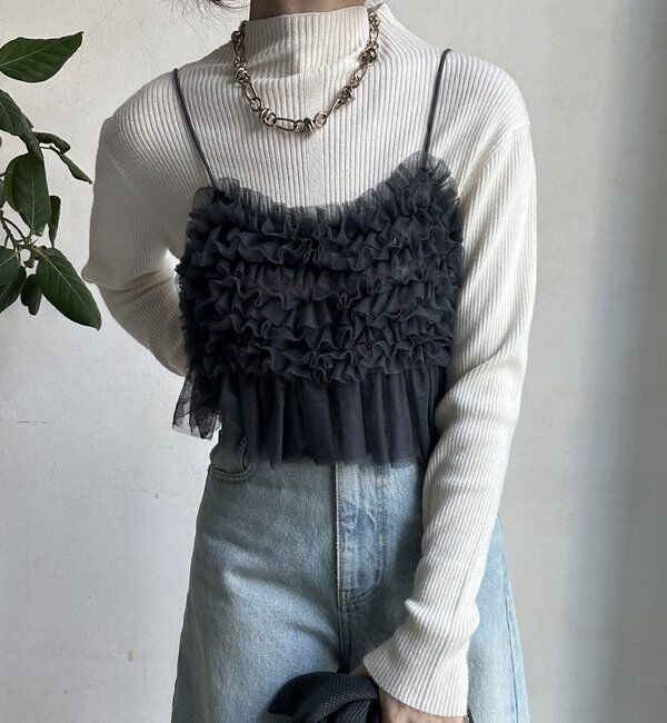  「【新色追加】チュールビスチェ」|シャツ・ブラウス|