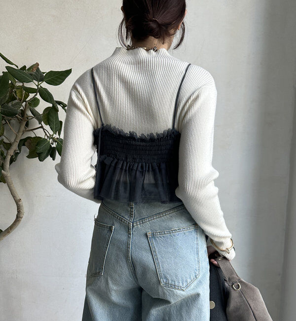  「【新色追加】チュールビスチェ」|シャツ・ブラウス|