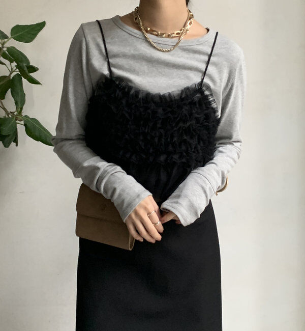  「【新色追加】チュールビスチェ」|シャツ・ブラウス|