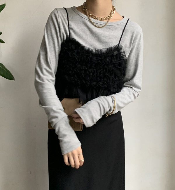  「【新色追加】チュールビスチェ」|シャツ・ブラウス|